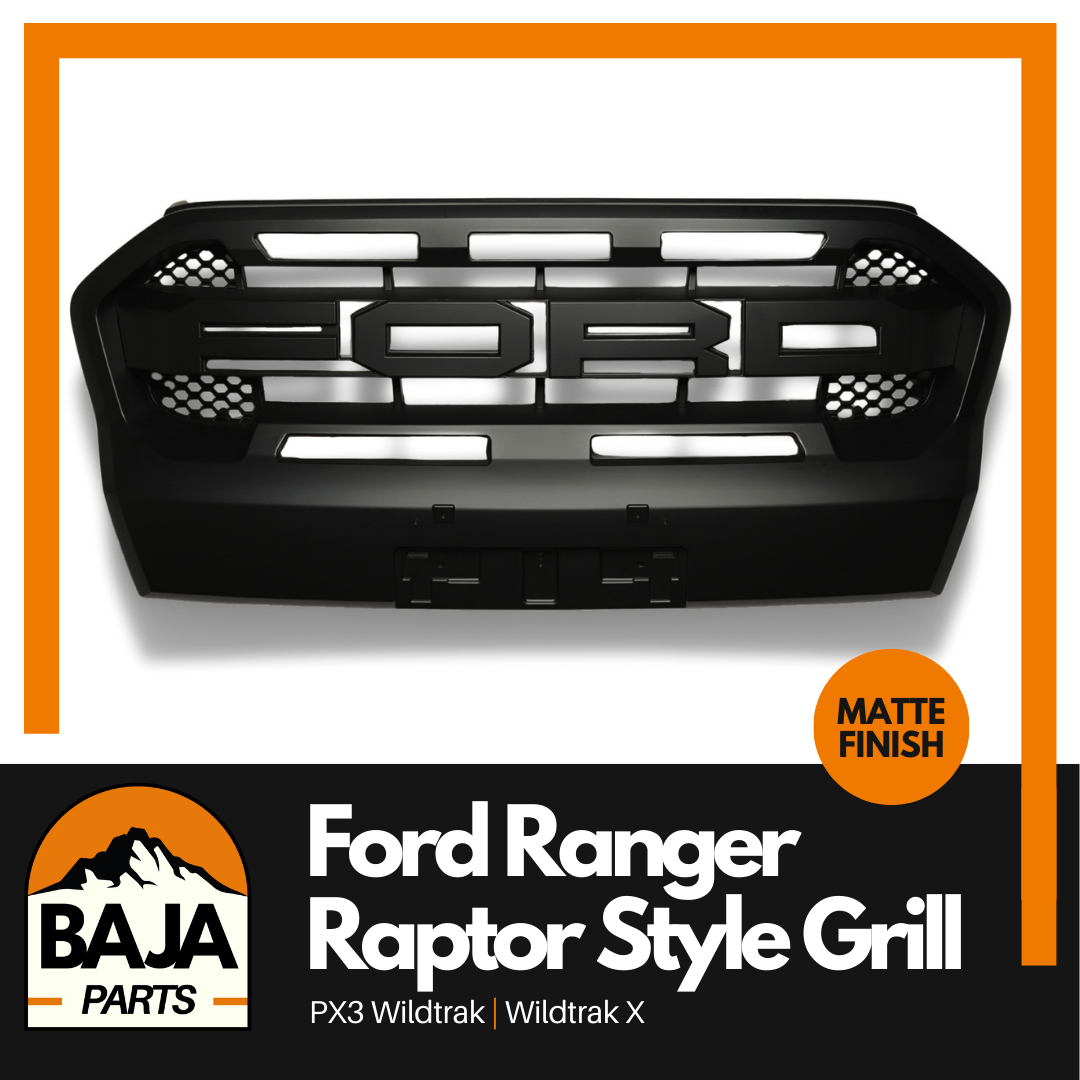 Ford Ranger Raptor Style Grill (MATTE BLACK) PX3 2018-2021 Wildtrak Wildtrak X