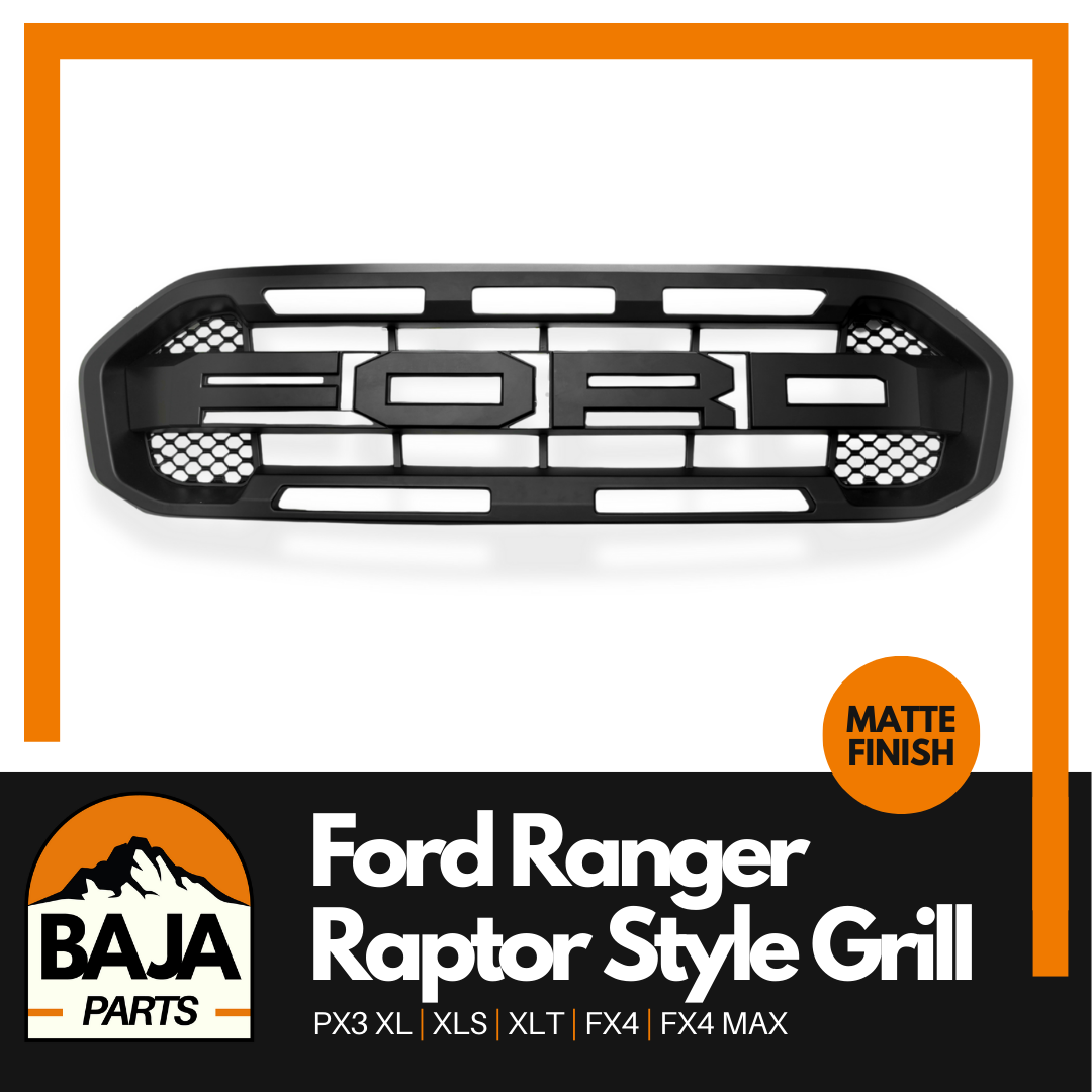 Ford Ranger PX3 Raptor Style Grill for XLT XL XLS 2018-2022 (MATTE BLACK)