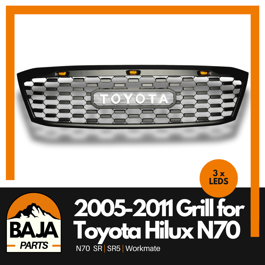Front Grill with LEDs for Toyota Hilux N70 2005-2011