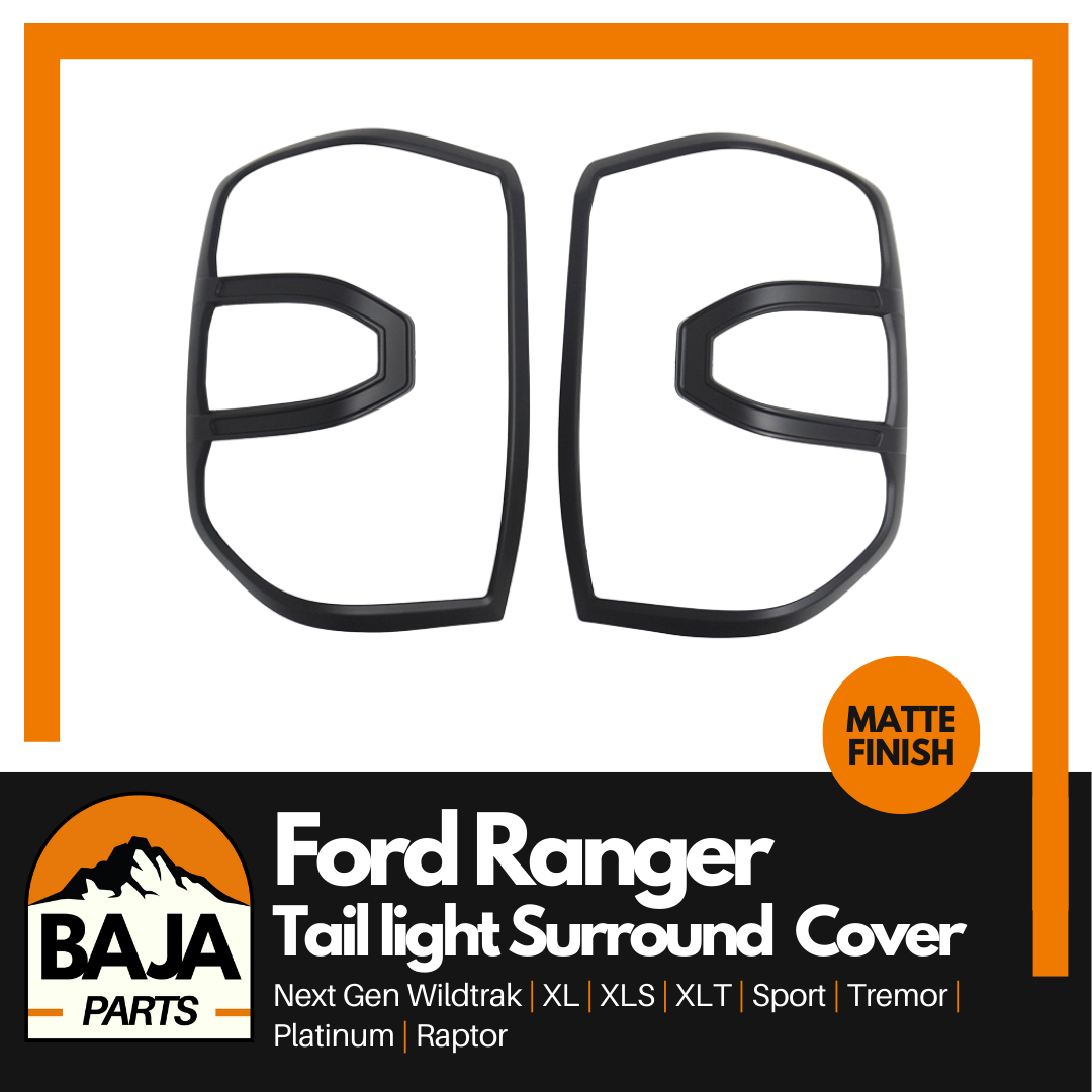 Ford Ranger Next Gen Tail light Surround Trim Protectors (MATTE BLACK)