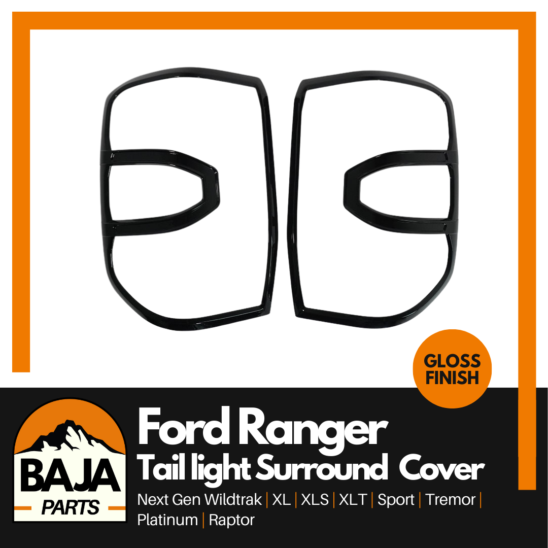 Ford Ranger Next Gen Tail light Surround Trim Protectors (GLOSS BLACK)