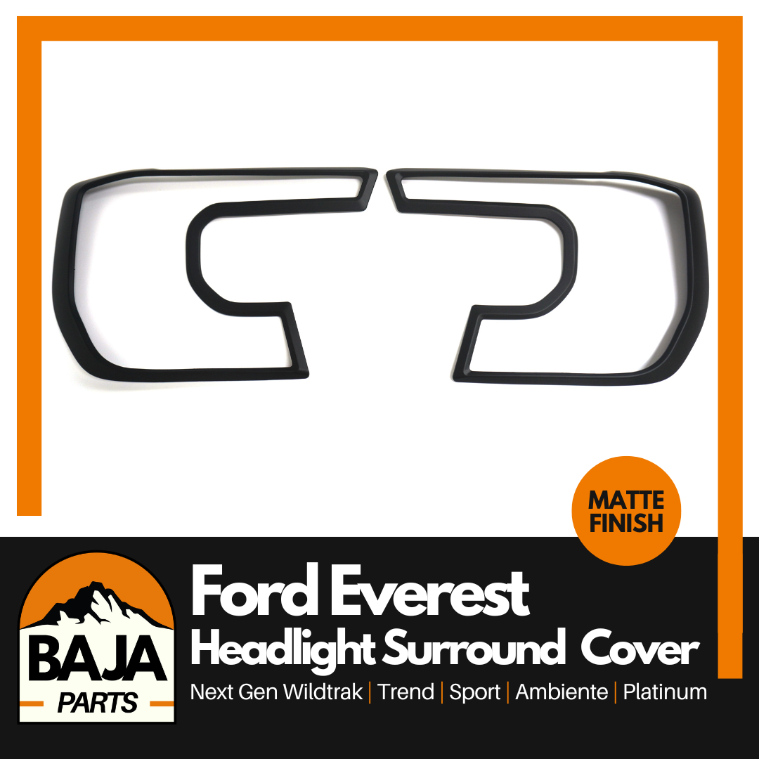 Ford Everest Next Gen Headlight Surround Trim Protectors (MATTE BLACK)